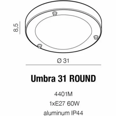 Потолочный светильник Azzardo UMBRA 31 ROUND AZ1597 Потолочный светильник Azzardo UMBRA 31 ROUND AZ1597