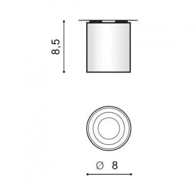 Точечный светильник Azzardo MINI BROSS aluminium AZ1756