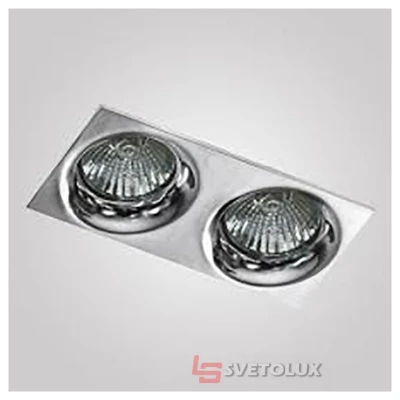 Точечный светильник Azzardo ivo square 2 chrome AZ1789