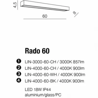 Бра Azzardo RADO 60 3000 CH AZ2076