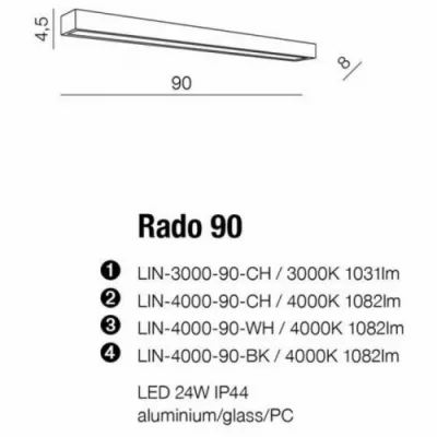 Бра Azzardo RADO 90 3000 CH AZ2077