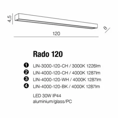 Бра Azzardo RADO 120 3000 CH AZ2078