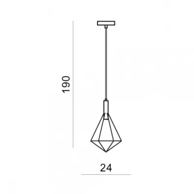 Подвесной светильник Azzardo DIAMOND 1 black AZ2139 Подвесной светильник Azzardo DIAMOND 1 black AZ2139