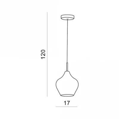 Подвесной светильник Azzardo AMBER MILANO 1 chrome AZ2148