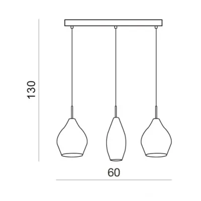 Подвесной светильник Azzardo AMBER MILANO 3 chrome AZ2149