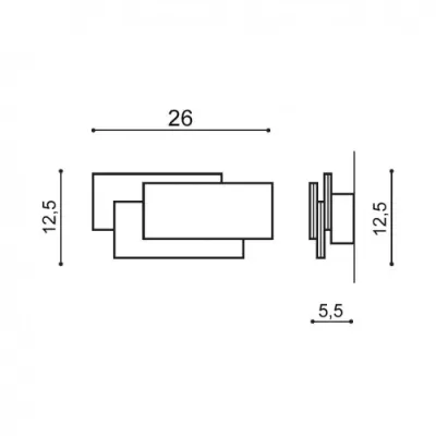 Бра Azzardo CLOVER square black AZ2198
