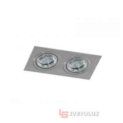 Точечный светильник Azzardo CARO 2 square aluminium AZ2438