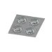 Точечный светильник Azzardo CARO 4 square aluminium AZ2444
