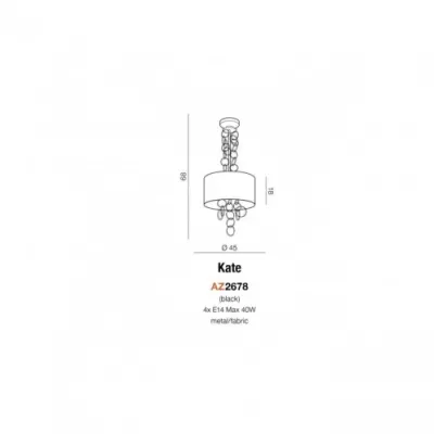 Люстра Azzardo KATE black AZ2678 Люстра Azzardo KATE black AZ2678