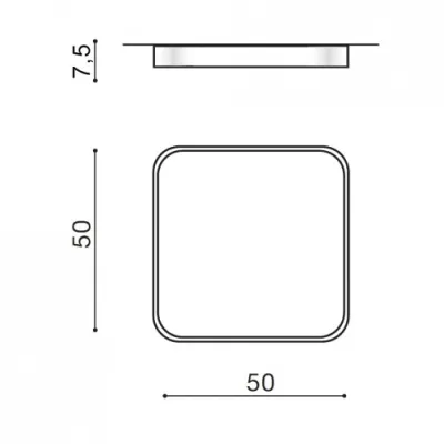 Потолочный светильник Azzardo QUADRO 50 led cct black AZ2759 Потолочный светильник Azzardo QUADRO 50 led cct black AZ2759