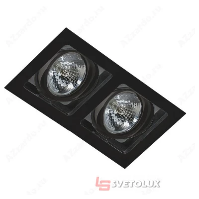 Точечный светильник Azzardo sisto 2 (black/black) AZ2809