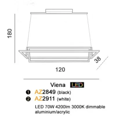 Люстра Azzardo VIENA black AZ2849 Люстра Azzardo VIENA black AZ2849