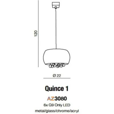 Подвесной светильник Azzardo QUINCE 1 AZ3080 Подвесной светильник Azzardo QUINCE 1 AZ3080