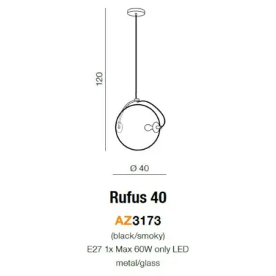 Подвесной светильник Azzardo RUFUS 40 AZ3173 Подвесной светильник Azzardo RUFUS 40 AZ3173