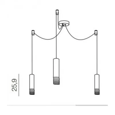 Подвесной светильник Azzardo LOCUS L pendant 3 black AZ3402