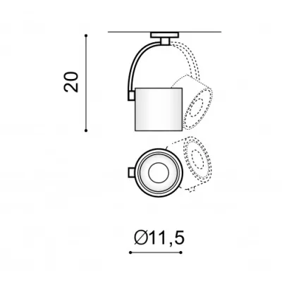 Спот Azzardo BROSS arm black AZ3499