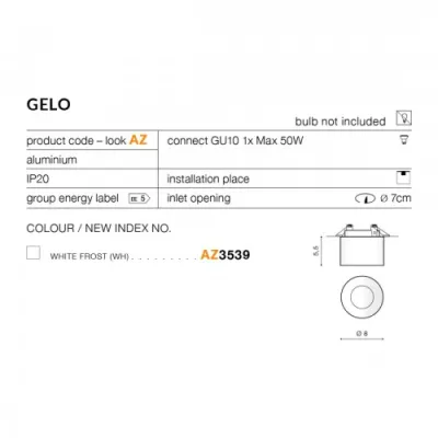 Точечный светильник Azzardo GELO AZ3539 Точечный светильник Azzardo GELO AZ3539