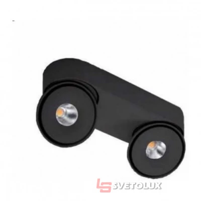 Точечный светильник Azzardo BOSTON DOUBLE black AZ3545