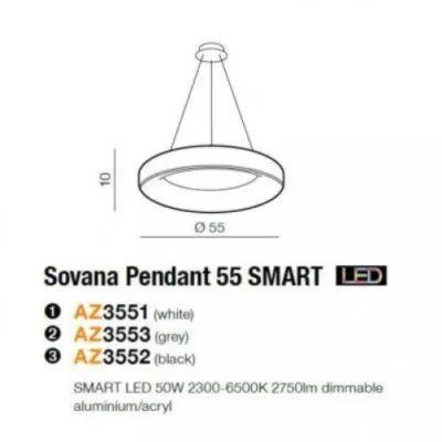 Люстра Azzardo Sovana pendant 55 cct smartAZ3552